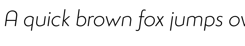 Preview of FONTSPRING DEMO - Studio Gothic ExtraLight Italic font