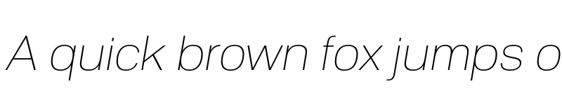 Preview of FONTSPRING DEMO - Substance Thin Italic font