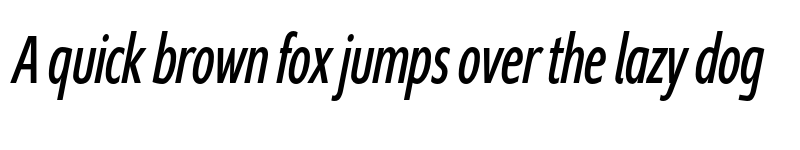 Preview of FONTSPRING DEMO - Supra-LightCompressedItalic Regular font