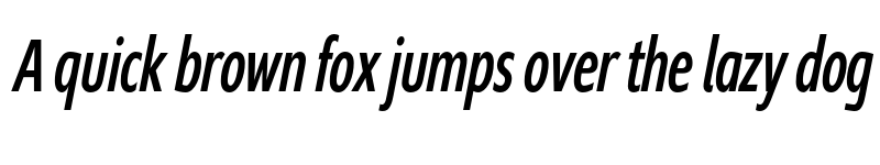 Preview of FONTSPRING DEMO - Supra-NormalCompressedItalic Regular font