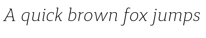Preview of FONTSPRING DEMO - Synerga Pro ExLt Italic font