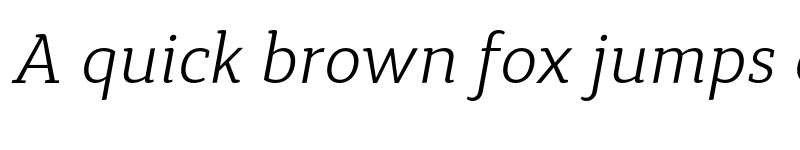 Preview of FONTSPRING DEMO - Synerga Pro Lt Italic font