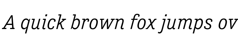Preview of FONTSPRING DEMO - Tenso Slab Light Italic font
