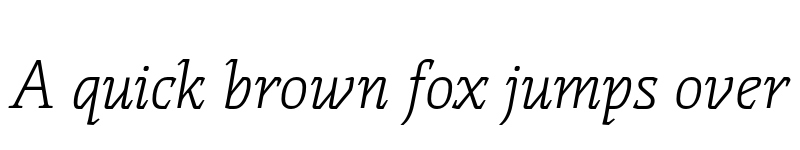 Preview of FONTSPRING DEMO - Thalweg Light Italic font