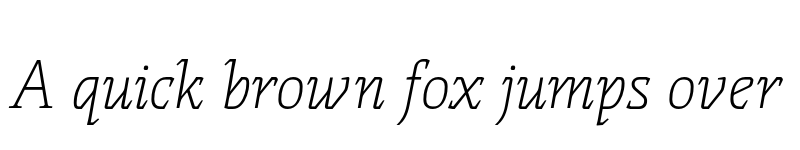 Preview of FONTSPRING DEMO - Thalweg Ultra Light Italic font