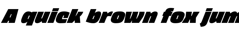 Preview of FONTSPRING DEMO - Thicker Extrablack Italic font