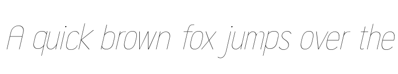 Preview of FONTSPRING DEMO - Thin Cond Italic font