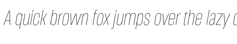 Preview of FONTSPRING DEMO - Thin Extra Cn It Italic font
