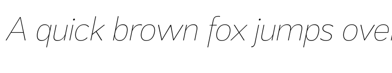 Preview of FONTSPRING DEMO - Thin Italic Italic font