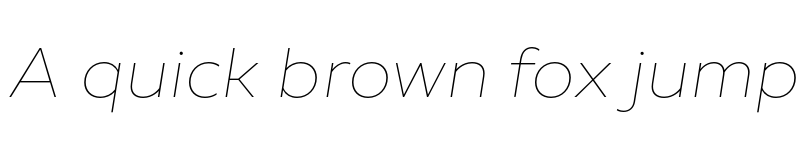 Preview of FONTSPRING DEMO - Thin Italic font