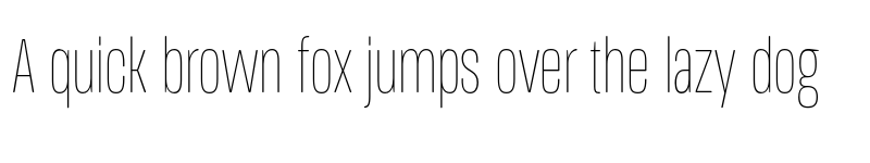 Preview of FONTSPRING DEMO - Thin Ultra Cn Regular font