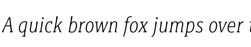 Preview of FONTSPRING DEMO - Titla Brus Cond Light Italic font
