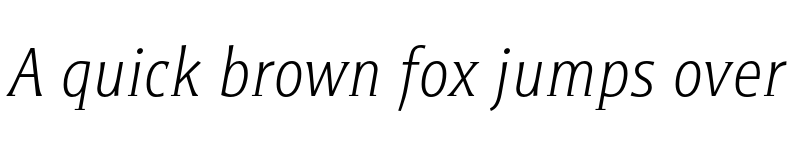 Preview of FONTSPRING DEMO - Titla Cond Light Italic font