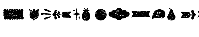 Preview of FONTSPRING DEMO - Tobi Pro Dingbat Rough Regular font