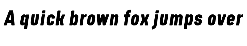 Preview of FONTSPRING DEMO - Tomkin Condense ExtraBold Italic font