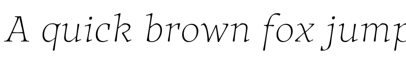 Preview of FONTSPRING DEMO - Traction Thin Italic font