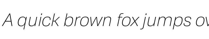 Preview of FONTSPRING DEMO - Trada Sans ExtraLight Italic font