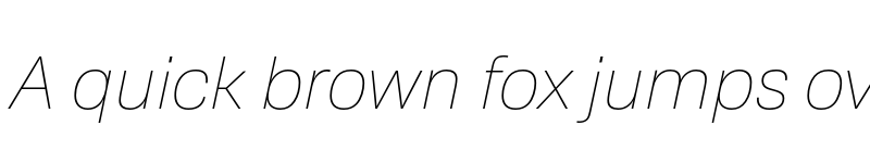 Preview of FONTSPRING DEMO - Trada Sans Thin Italic font