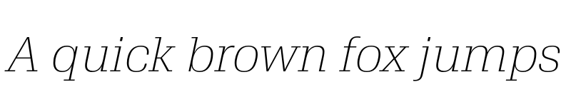 Preview of FONTSPRING DEMO - Trada Serif ExtraLight Italic font