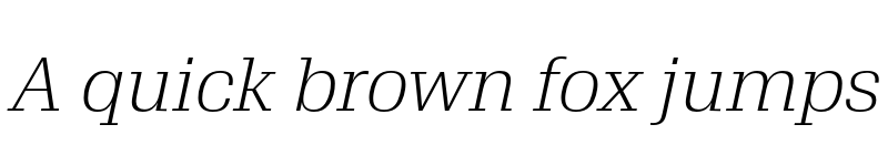Preview of FONTSPRING DEMO - Trada Serif Light Italic font