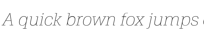 Preview of FONTSPRING DEMO - Trada Serif Thin Italic font