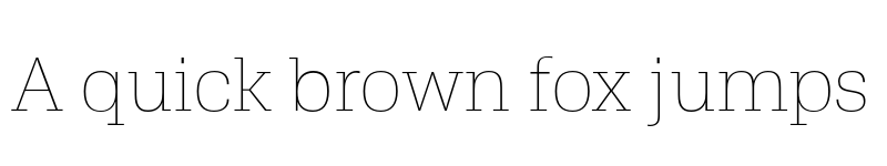 Preview of FONTSPRING DEMO - Trada Serif Thin Regular font