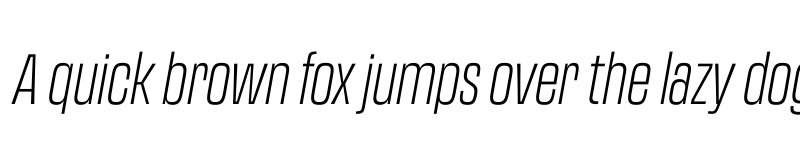 Preview of FONTSPRING DEMO - Transducer Condensed Hairline Italic Regular font