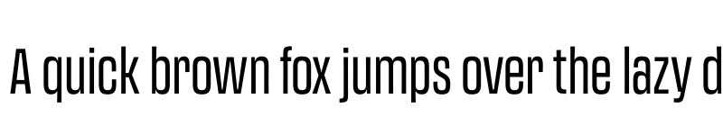 Preview of FONTSPRING DEMO - Transducer Condensed Regular Regular font