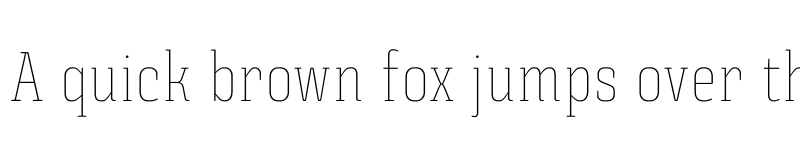 Preview of FONTSPRING DEMO - Triunfo Thin Condensed Thin Condensed font