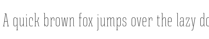 Preview of FONTSPRING DEMO - Triunfo Thin Ultracondensed Thin Ultracondensed font