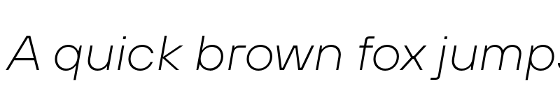 Preview of FONTSPRING DEMO - TT Hoves Pro Exp ExtraLight Italic font