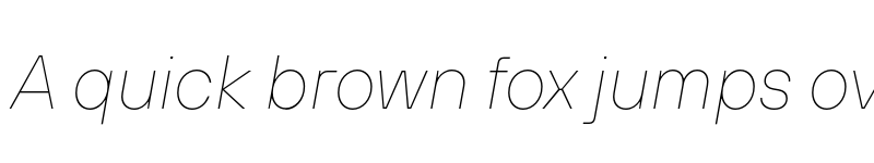 Preview of FONTSPRING DEMO - TT Hoves Pro Hairline Italic font