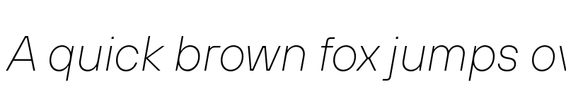 Preview of FONTSPRING DEMO - TT Hoves Pro Thin Italic font