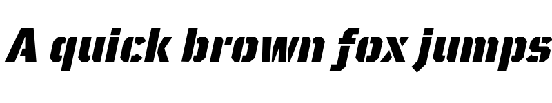 Preview of FONTSPRING DEMO - TT Mussels Stencil Black Italic font