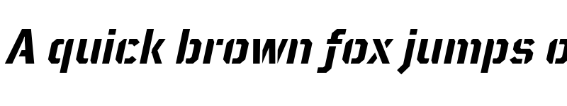 Preview of FONTSPRING DEMO - TT Mussels Stencil Bold Italic font