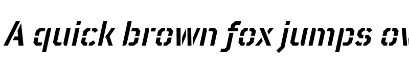 Preview of FONTSPRING DEMO - TT Mussels Stencil DemiBold Italic font