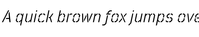 Preview of FONTSPRING DEMO - TT Mussels Stencil Italic font