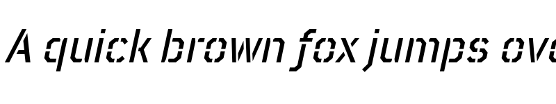 Preview of FONTSPRING DEMO - TT Mussels Stencil Light Bold Italic font