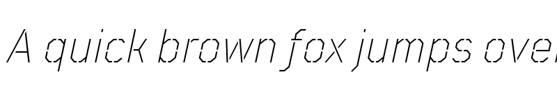 Preview of FONTSPRING DEMO - TT Mussels Stencil Thin Bold Italic font