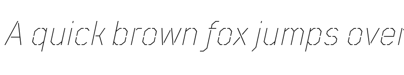 Preview of FONTSPRING DEMO - TT Mussels Stencil Thin Italic font
