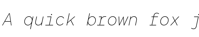 Preview of FONTSPRING DEMO - TT Norms Pro Mono Thin Italic font