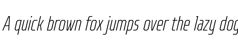 Preview of FONTSPRING DEMO - TT Octosquares Comp Thin Italic font