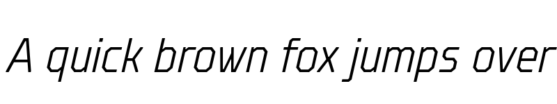 Preview of FONTSPRING DEMO - TT Octosquares Cond ExtraLight Italic font