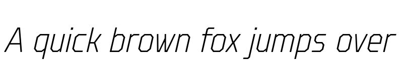 Preview of FONTSPRING DEMO - TT Octosquares Cond Thin Italic font