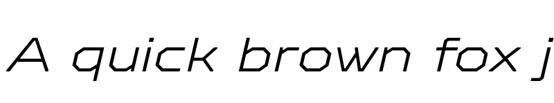 Preview of FONTSPRING DEMO - TT Octosquares Exp ExtraLight Italic font