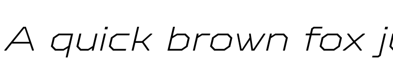 Preview of FONTSPRING DEMO - TT Octosquares Exp Thin Italic font