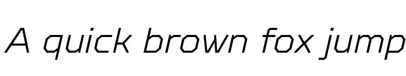 Preview of FONTSPRING DEMO - TT Octosquares ExtraLight Italic font