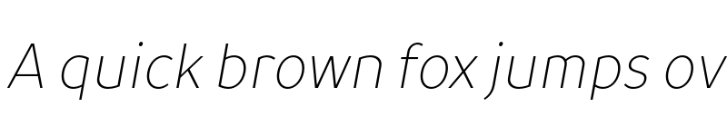 Preview of FONTSPRING DEMO - TT Prosto Sans Condensed Thin Italic font