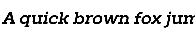 Preview of FONTSPRING DEMO - TT Slabs Bold Italic font