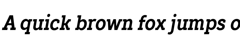 Preview of FONTSPRING DEMO - TT Slabs Condensed Bold Italic font